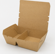 Paper Lunch Box Medium 2 Compartments