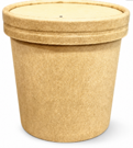 Brown Paper Bowl 32oz-950ml with Paper Lid